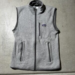 Patagonia Vest Mens Small Gray Better Sweater Fleece Zip Pockets STY25880SP14